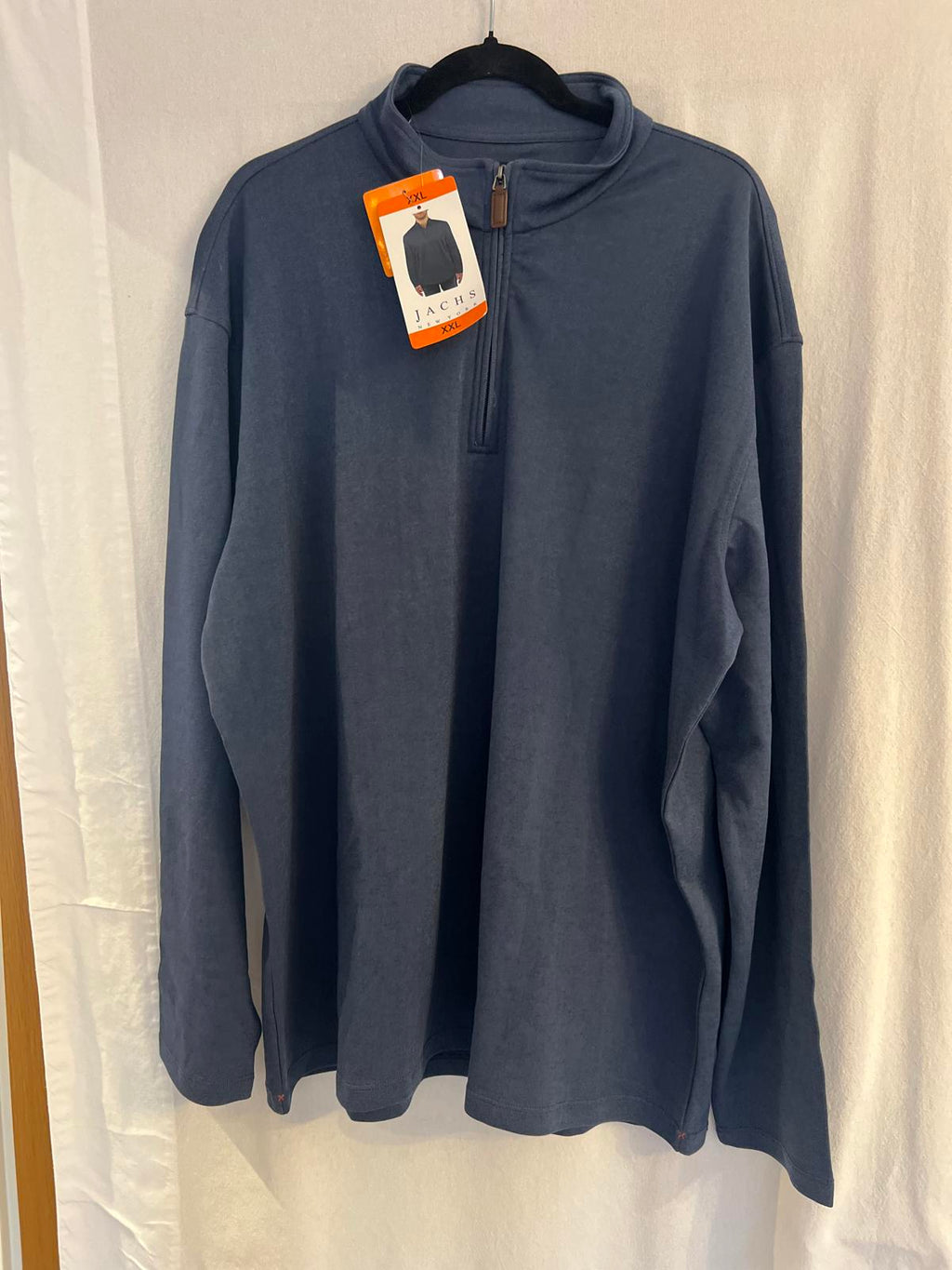 Jachs 1/2 zip blue sweater, size XXL