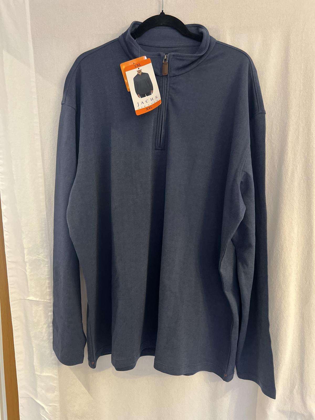Jachs 1/2 zip blue sweater, size XXL