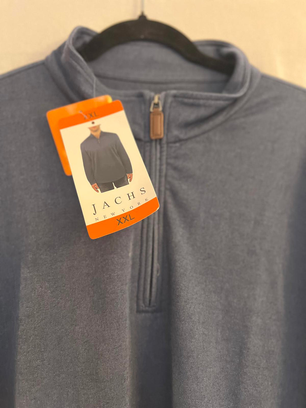 Jachs 1/2 zip blue sweater, size XXL