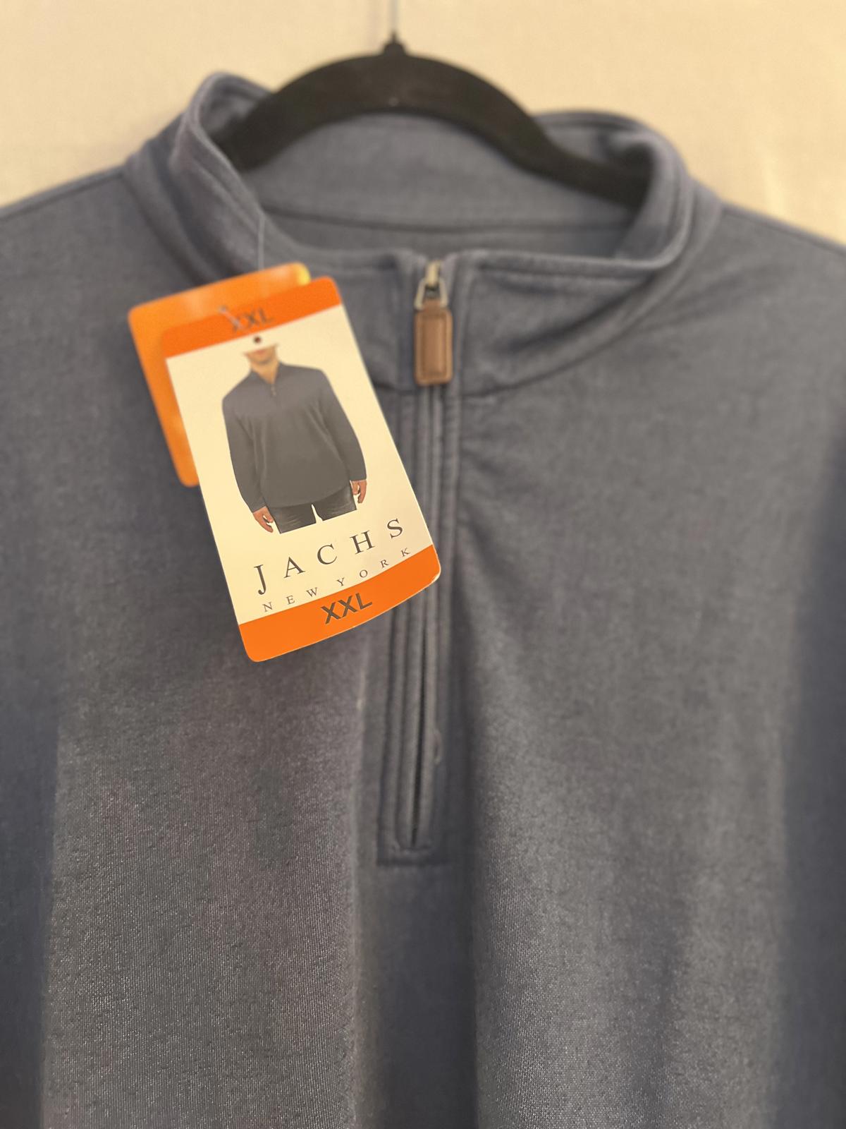 Jachs 1/2 zip blue sweater, size XXL