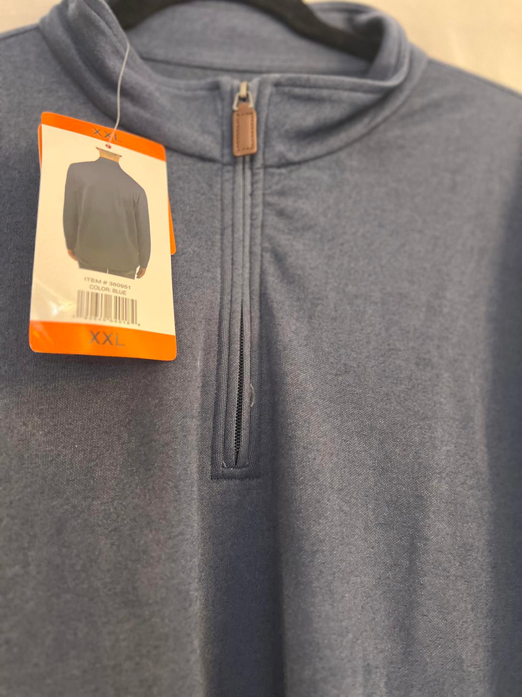 Jachs 1/2 zip blue sweater, size XXL