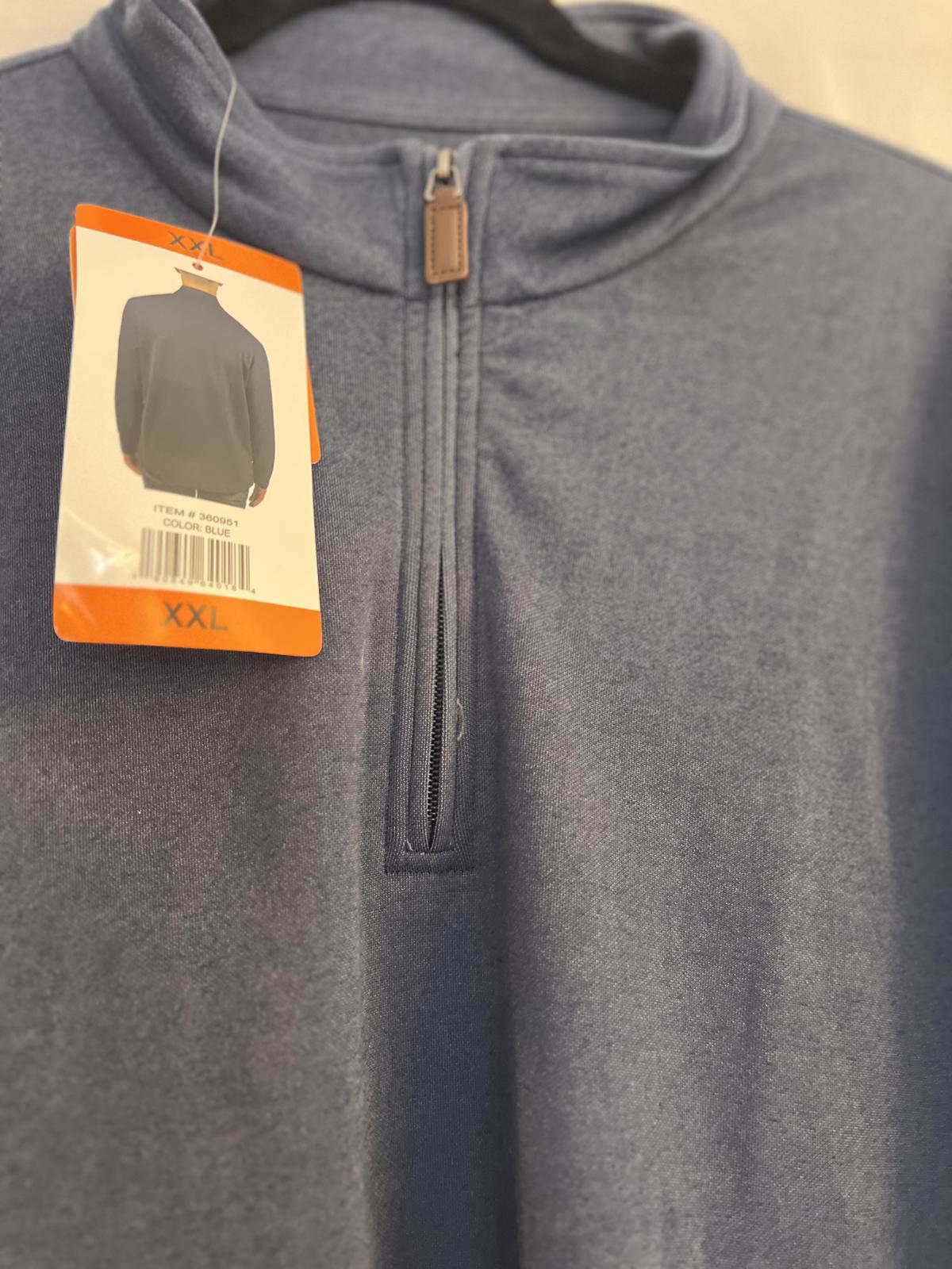 Jachs 1/2 zip blue sweater, size XXL