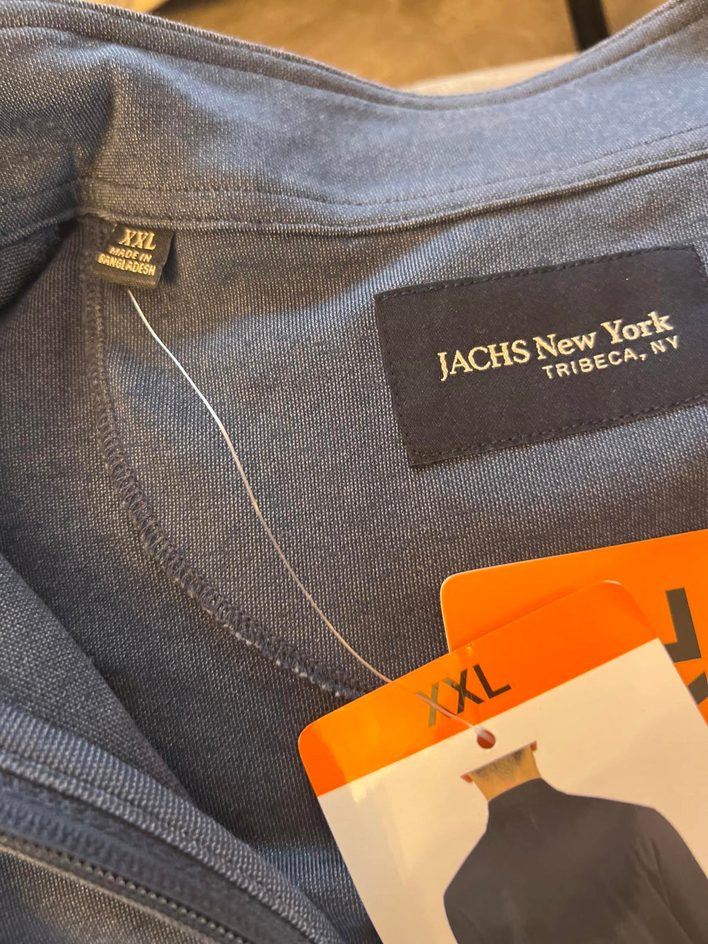Jachs 1/2 zip blue sweater, size XXL