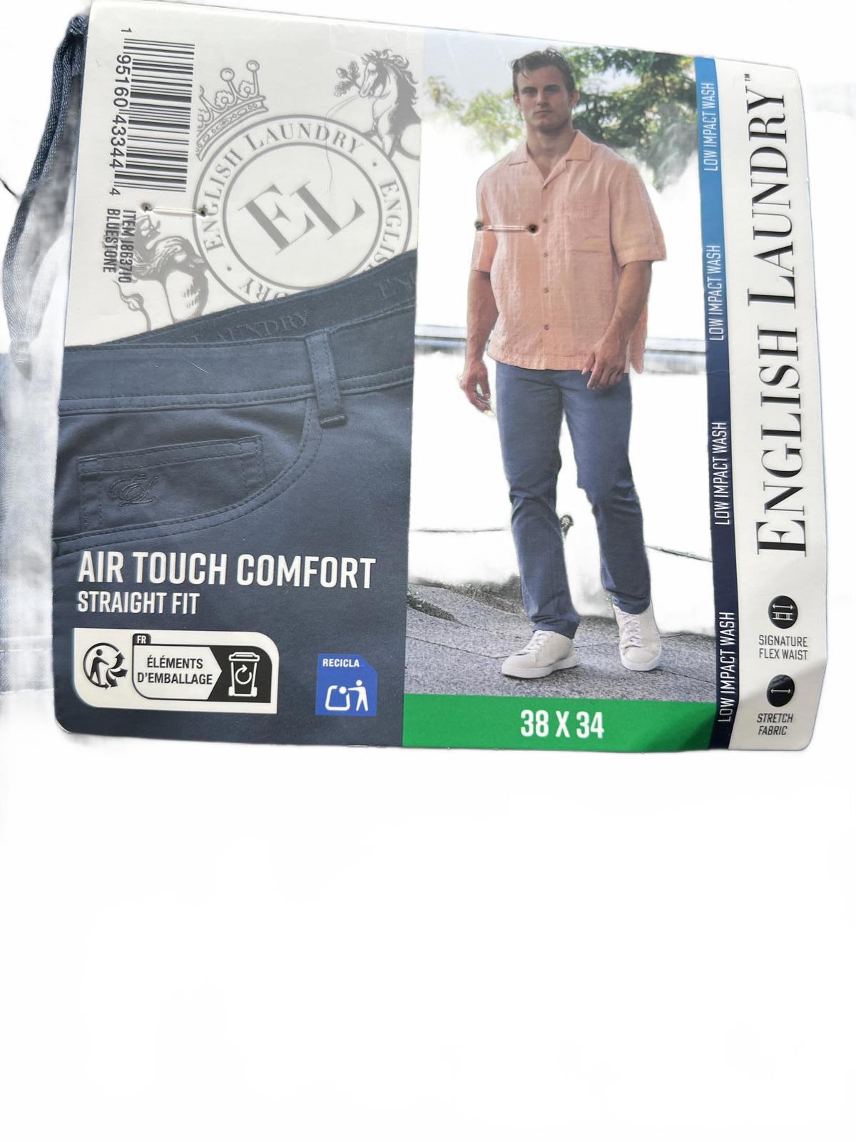 English Laundry bluestone 5-pocket chinos, size 38” x 34”