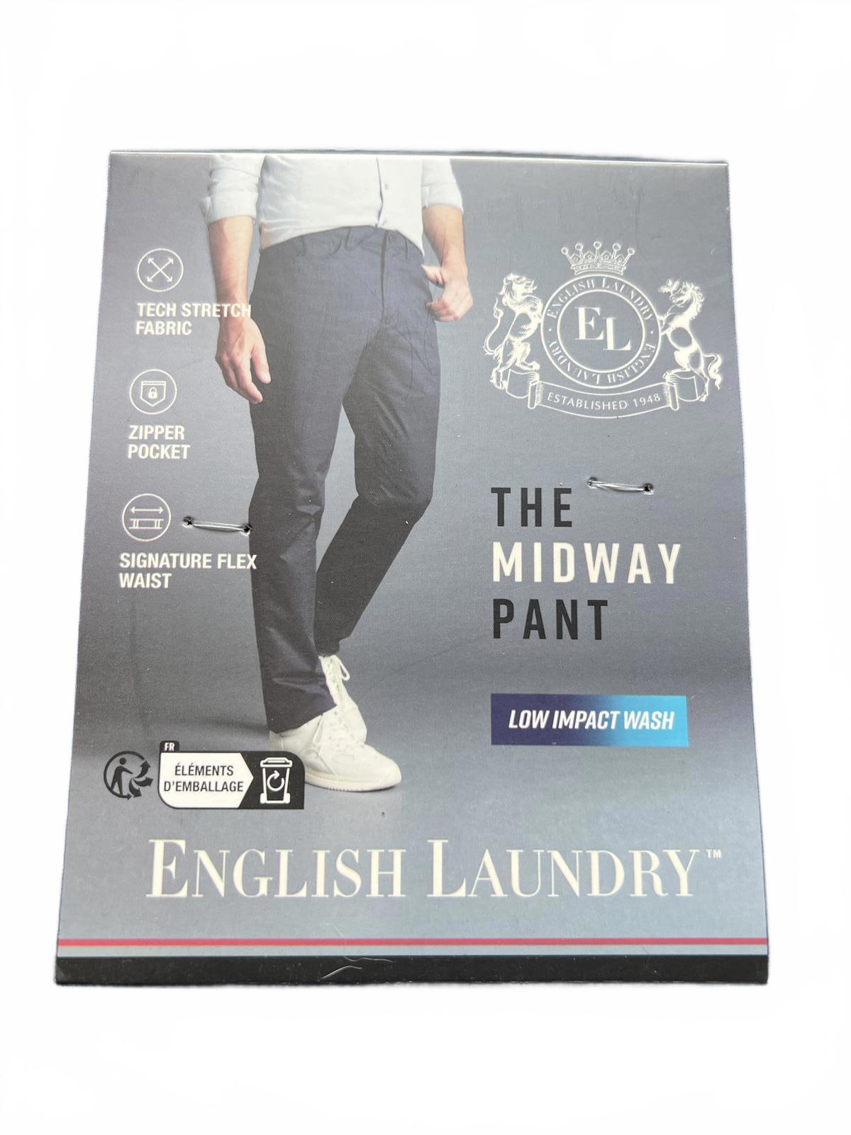 English Laundry navy 5-pocket chinos, size 32” x 32”