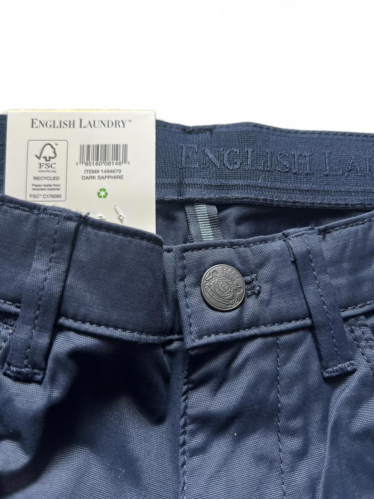 English Laundry navy 5-pocket chinos, size 32” x 32”