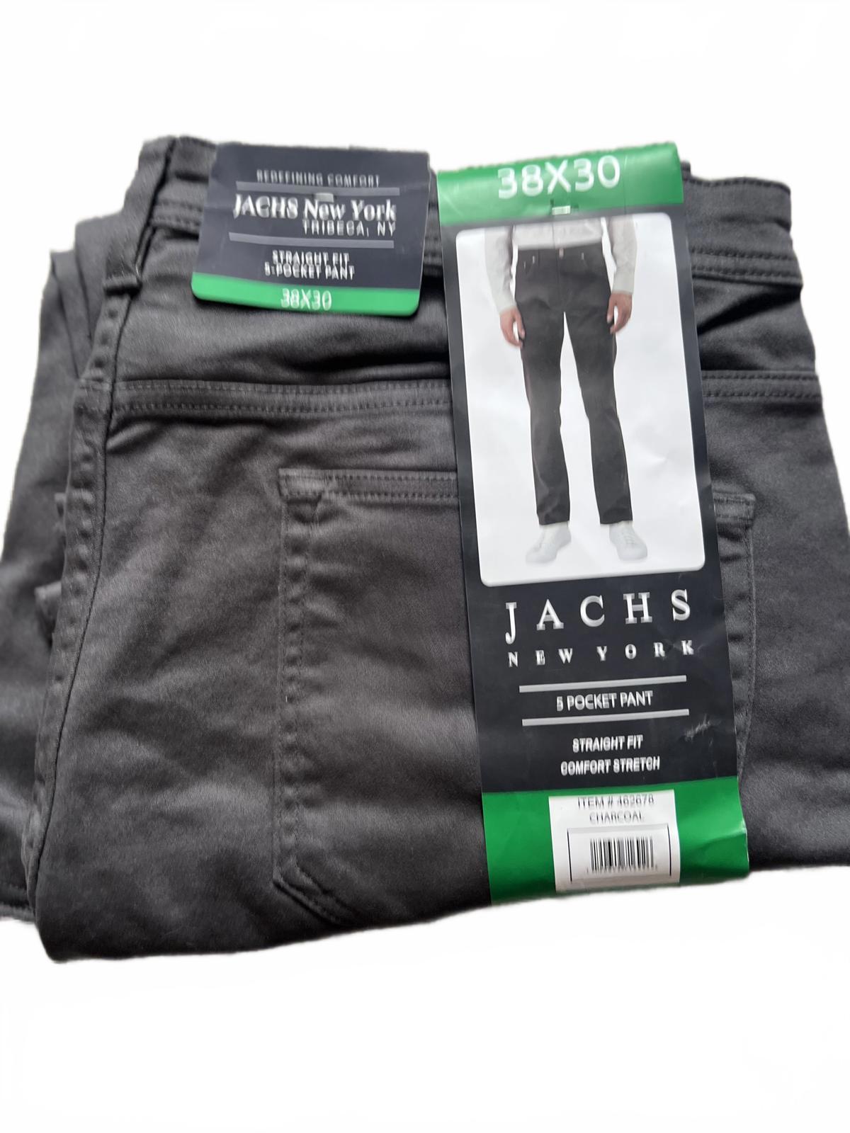 Jachs charcoal grey 5-pocket trousers, size 38” x 30”