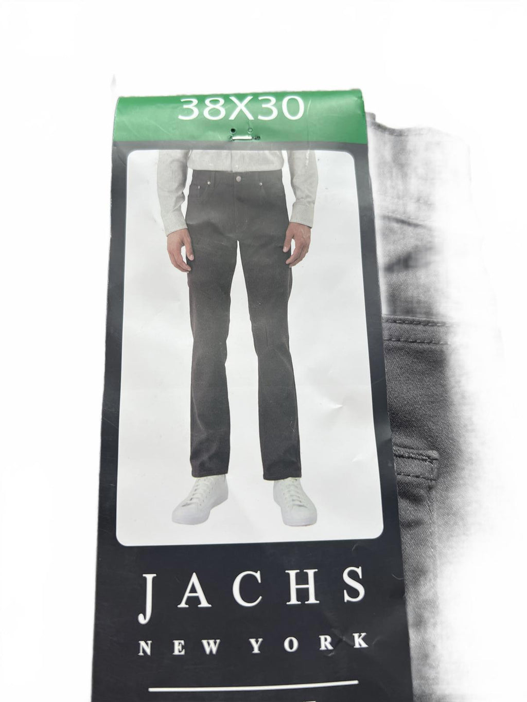 Jachs charcoal grey 5-pocket trousers, size 38” x 30”