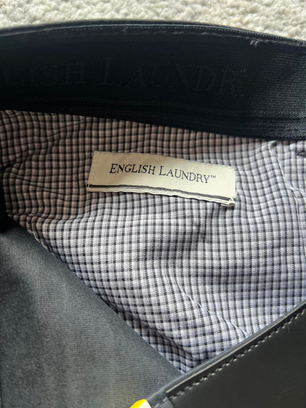 English Laundry grey 5-pocket chinos, size 32” x 34”