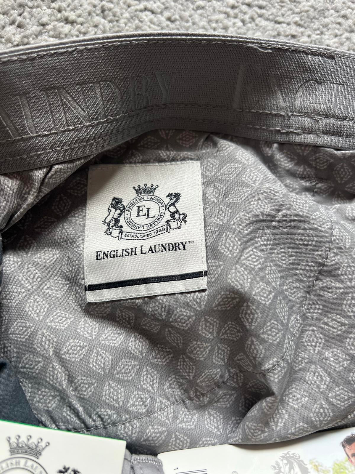 English Laundry grey 5-pocket chinos, size 38” x 34”