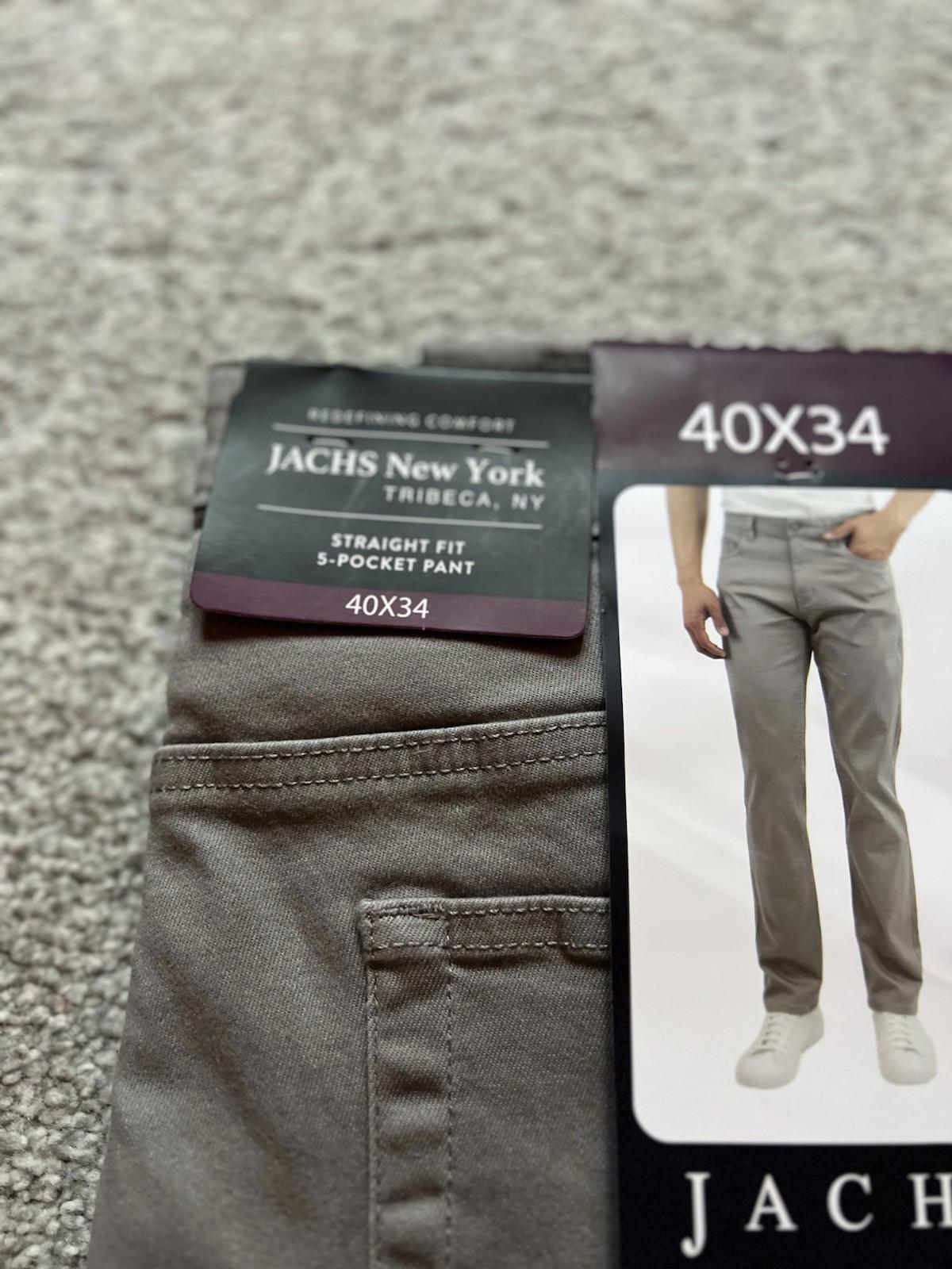 Jachs Grey 5-pocket Chinos, Size 40” x 34”