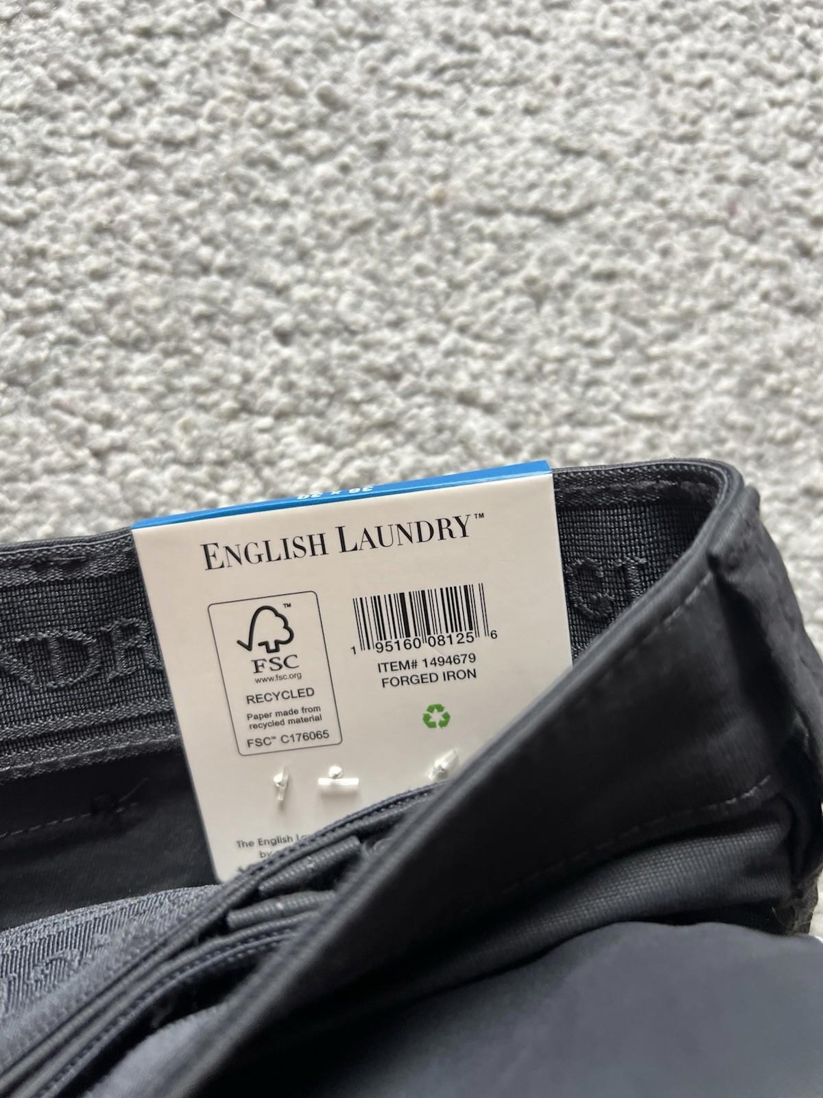 English Laundry Forged Iron 5-pocket Chinos, Size 36” x 30”