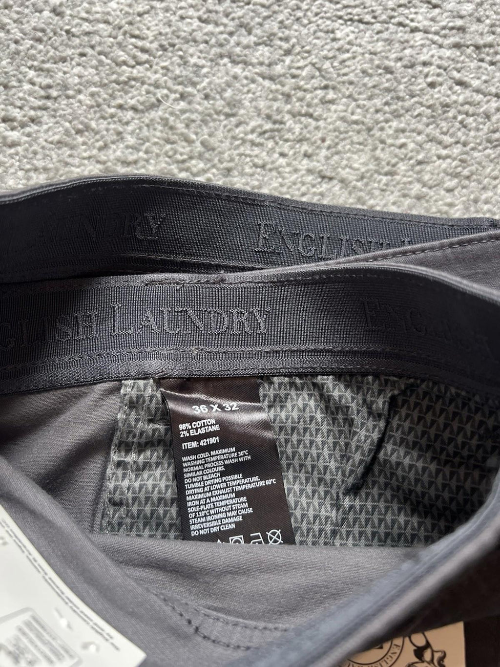 English Laundry Iron 5-pocket Chinos, Size 36” X 32”