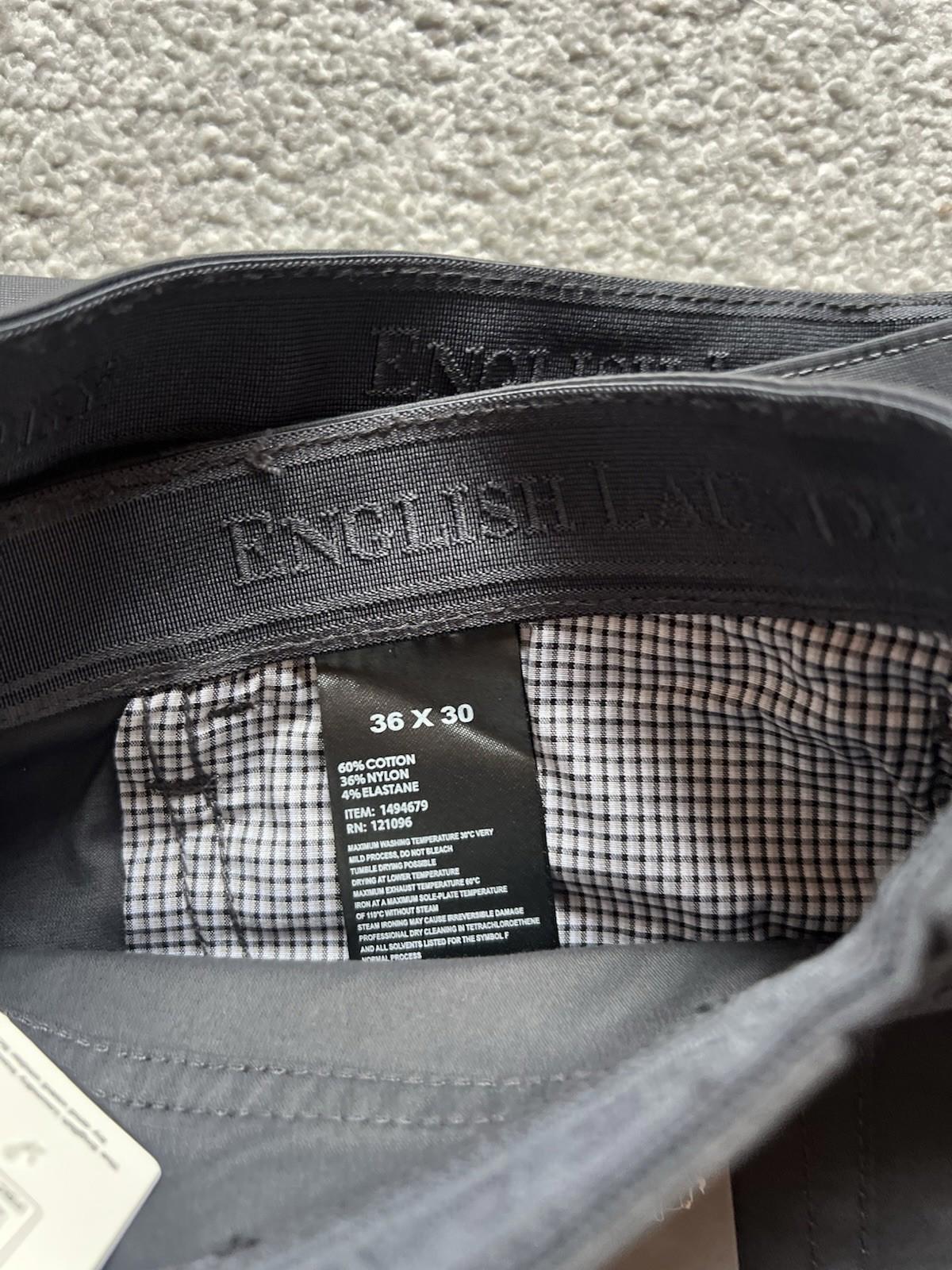 English Laundry Forged Iron 5-pocket Chinos, Size 36” x 30”