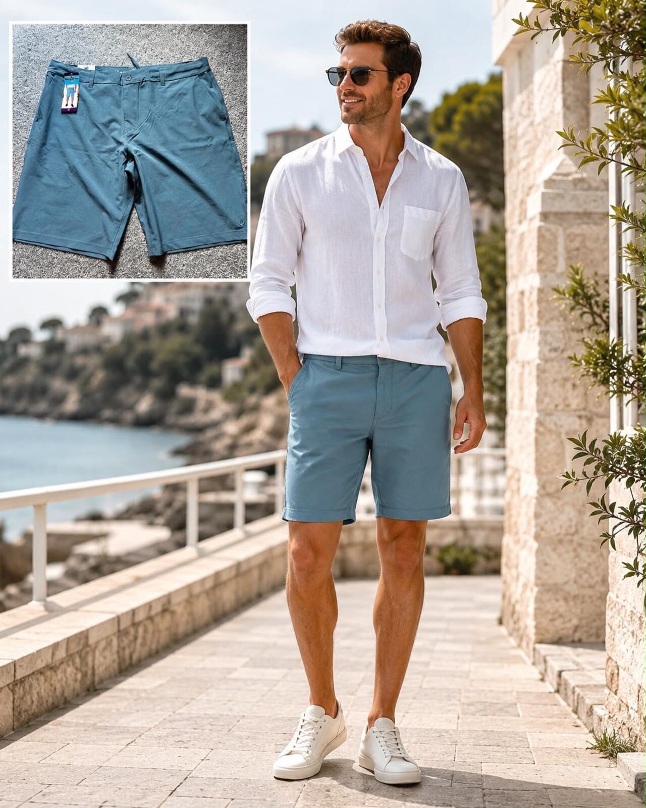 Hang Ten blue chino shorts, size 40” waist
