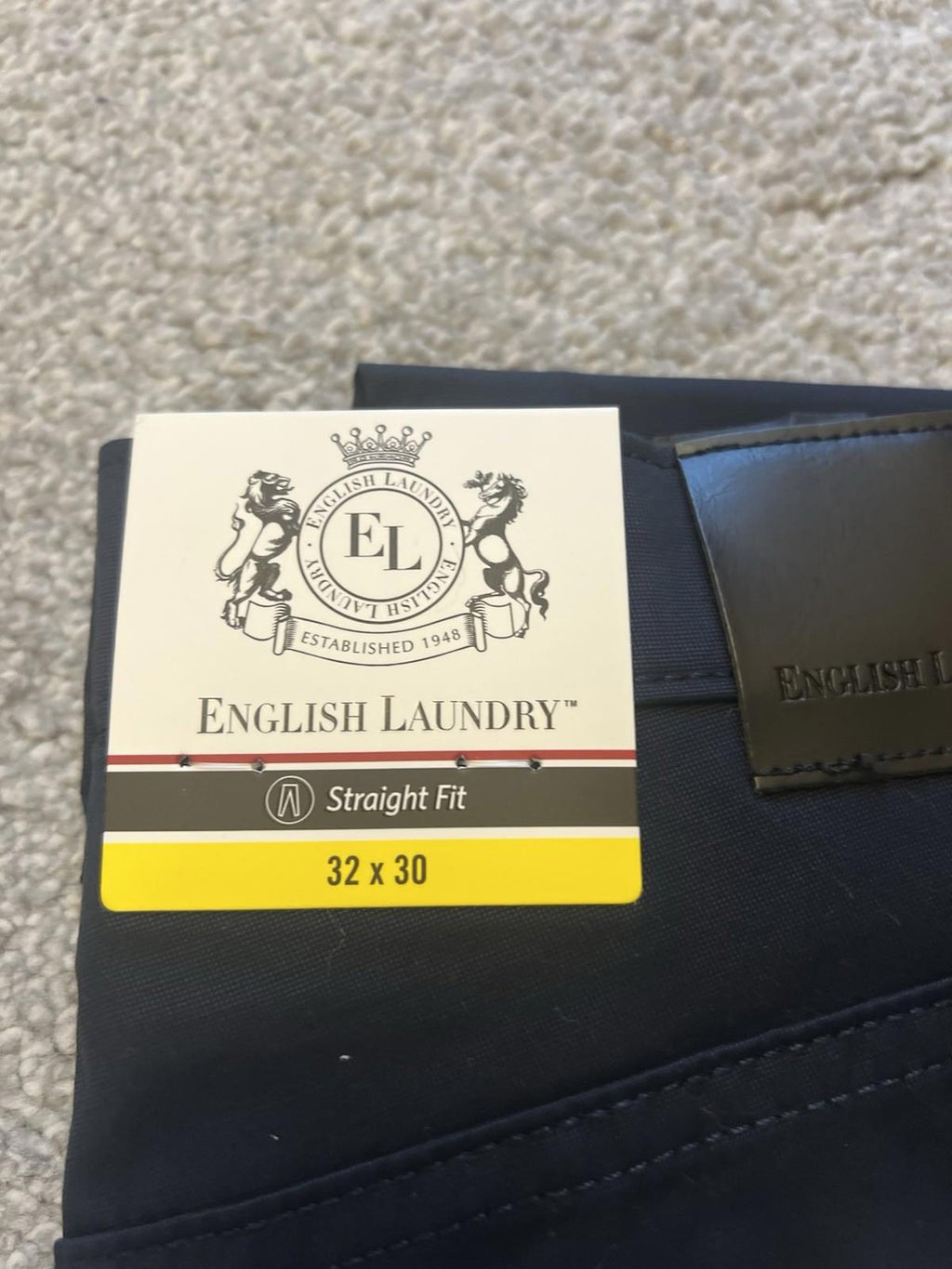 English Laundry Dark Sapphire 5-pocket Chinos, Size 32” X 30”