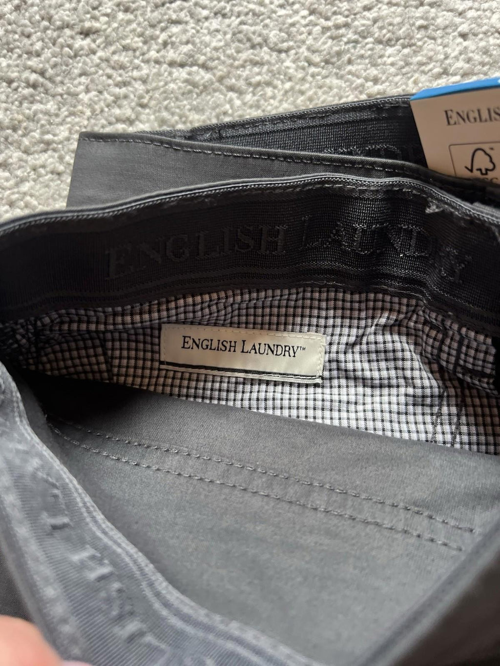 English Laundry Forged Iron 5-pocket Chinos, Size 36” x 30”