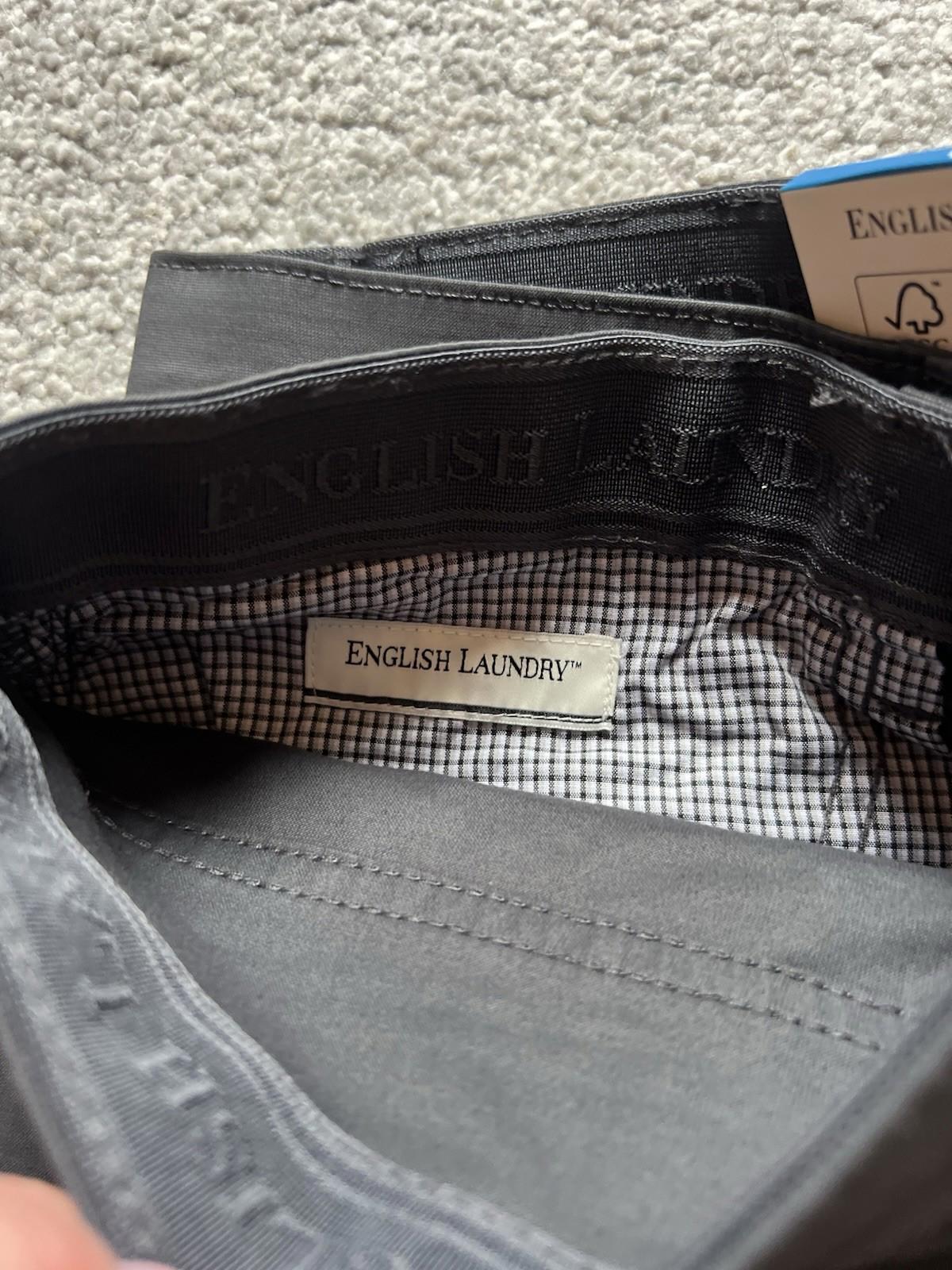 English Laundry Forged Iron 5-pocket Chinos, Size 36” x 30”