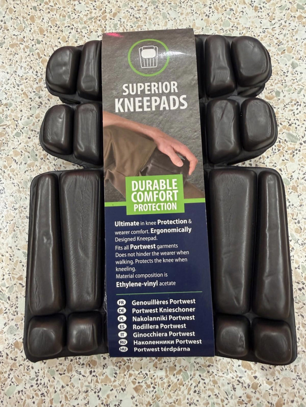 Portwest Holster Work Trousers 46 W x 31-33"L Grey /Green Wx3 with Kneepads S156