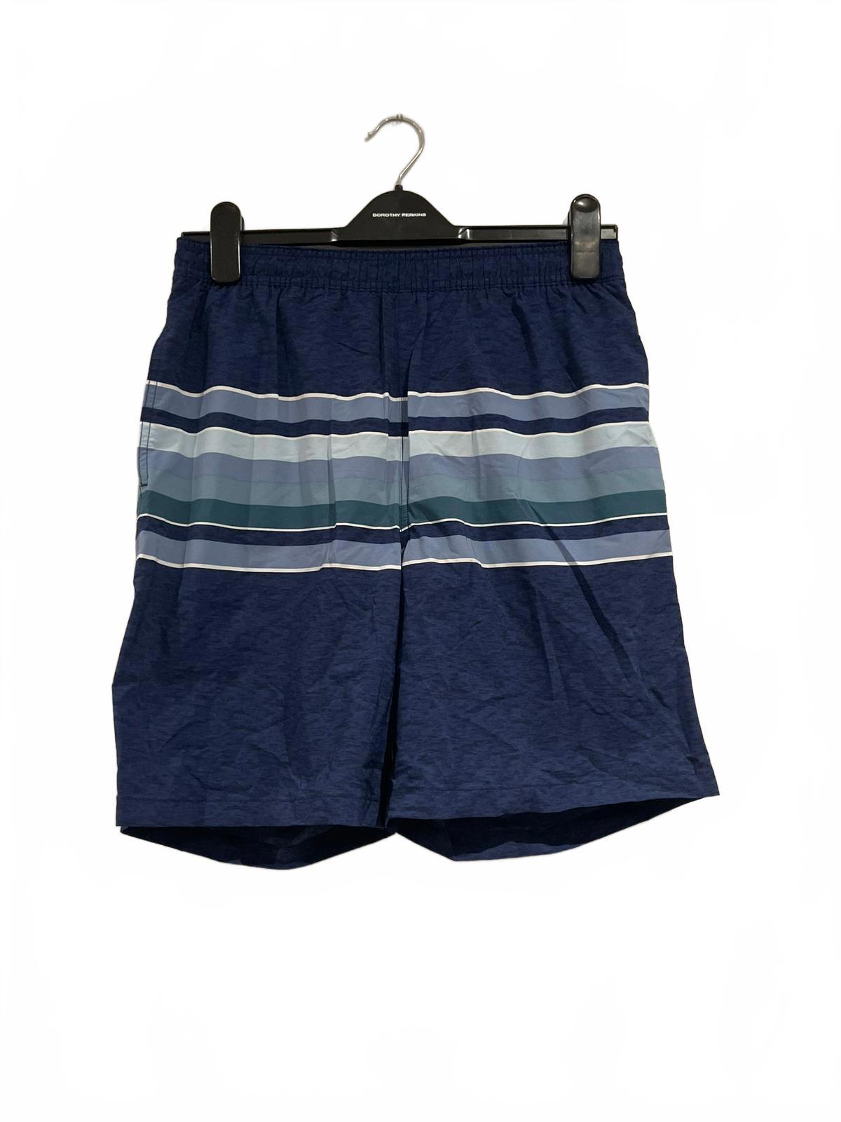 Kirkland men’s blue stripe swim shorts, size small