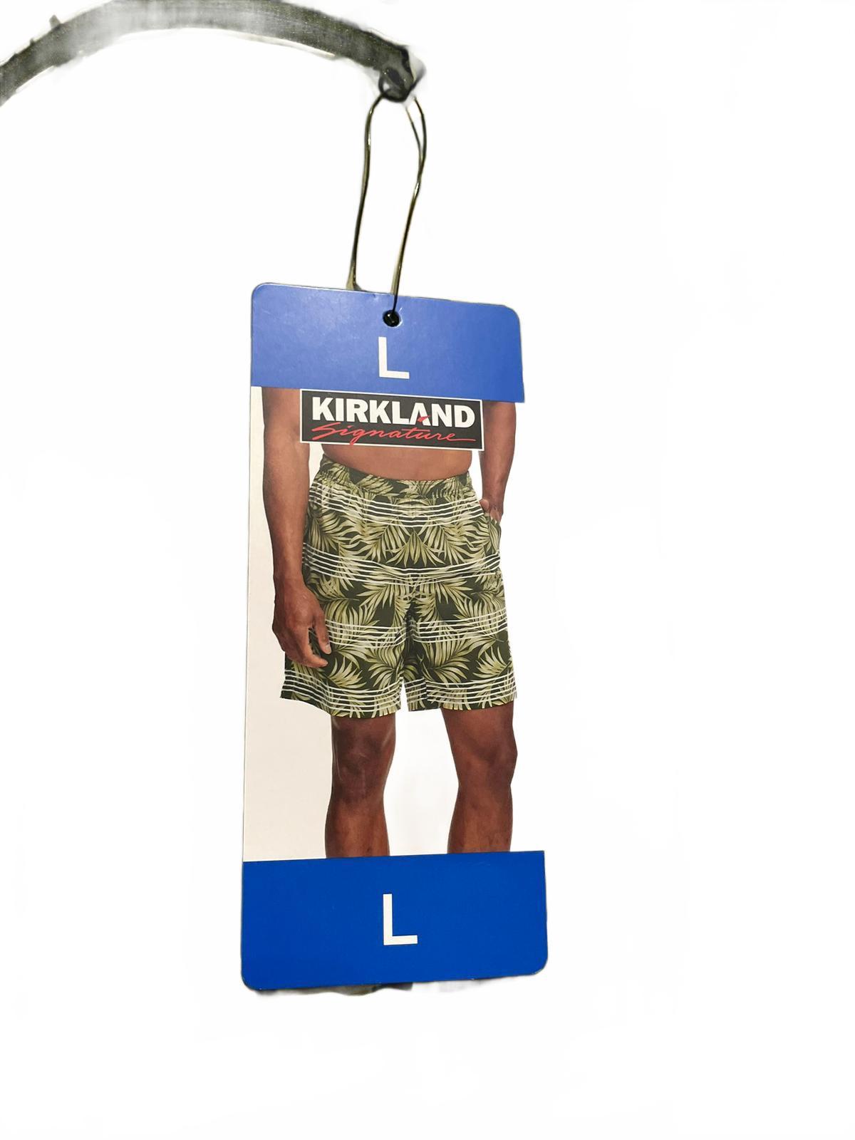 Kirkland Green patterned swim shorts, size large